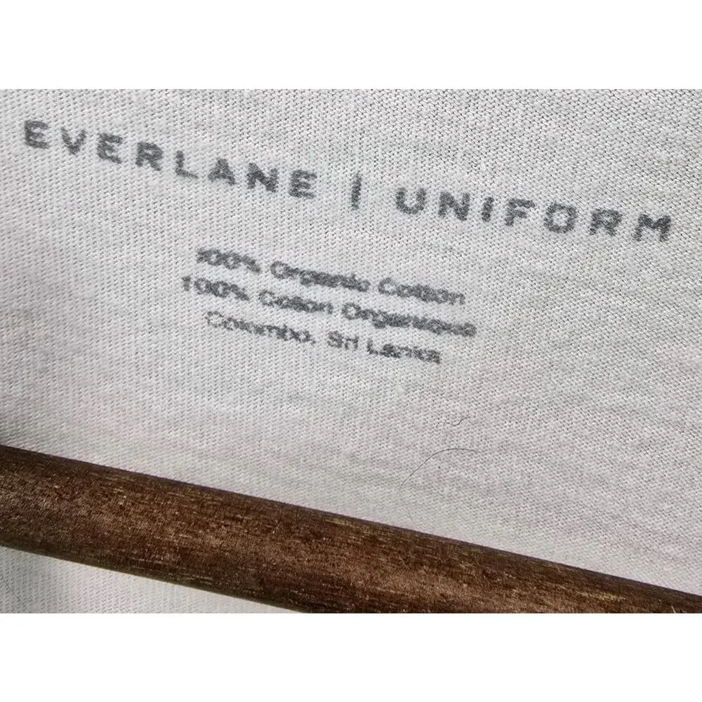 Everlane T Shirt Mens XXL 2X White Short Sleeve Crew Organic Cotton Lightweight - Picture 3 of 10